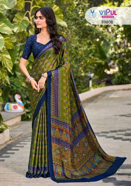 Vipul juliet chiffon saree export market in India